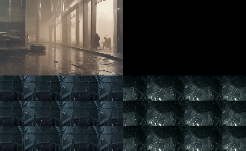Source keyframe and contact sheets from the completed video outputs